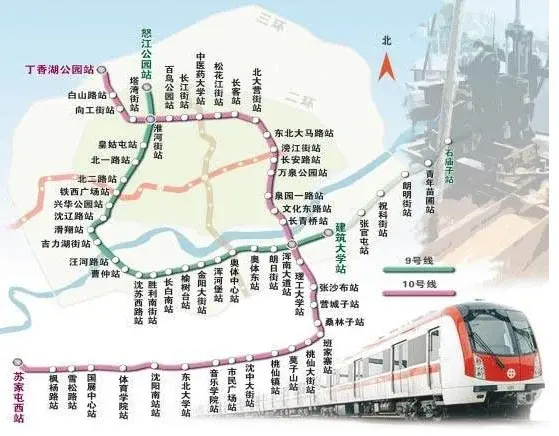 地铁九、十号线年底要试运行啦!