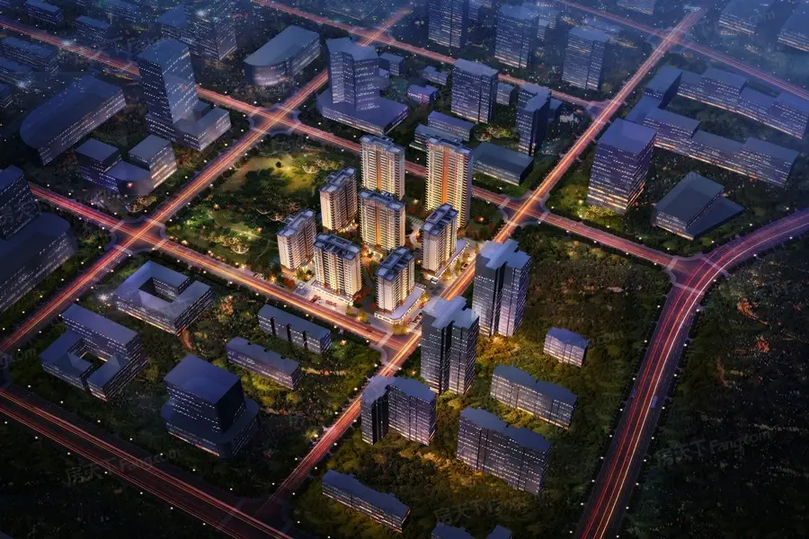 效果图:鸟瞰夜景效果图