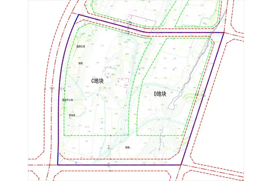 交通图:C、D地块