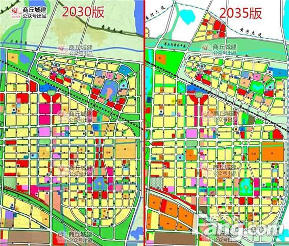 商丘市民权县城乡总体规划2030版与2035版对比