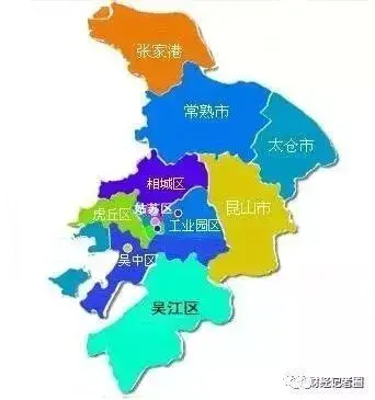 如图,苏州由虎丘区,相城区,姑苏区,吴中区,吴江区,工业园区6个行政区
