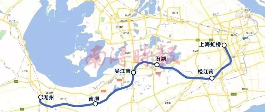 汾湖站,吴江南站,南浔站,湖州站