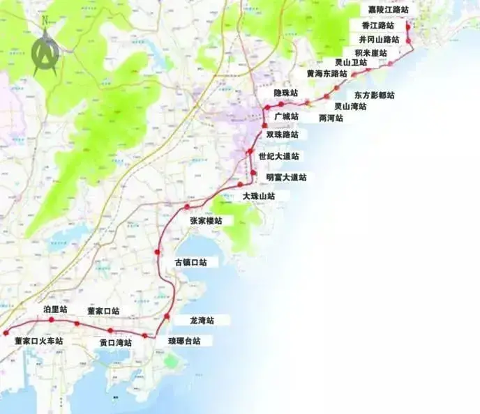 相信开通后会大大方便出行 青岛地铁6号线一期工程 位于西海岸新区