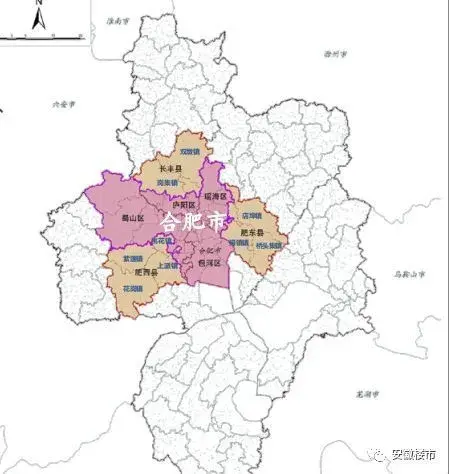 撮镇镇,桥头集镇),肥西县(上派镇,桃花镇,花岗镇,紫蓬镇),长丰县(双墩