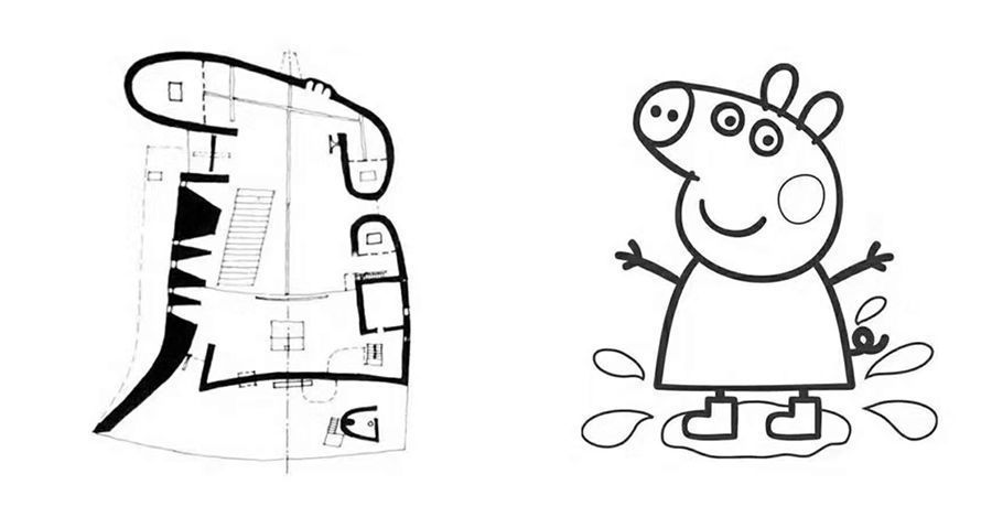 社会人!60年前,建筑大师柯布西耶已完美画出小猪佩奇