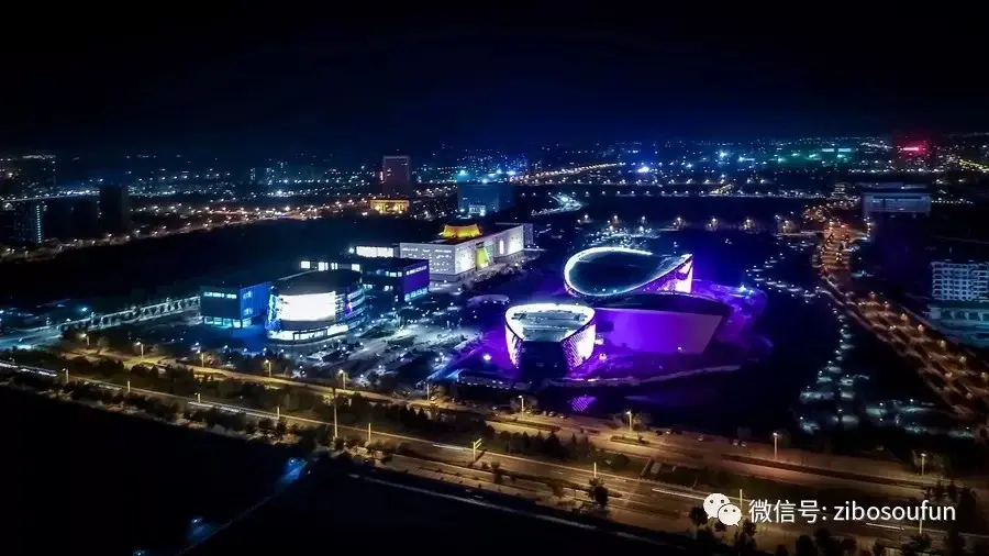 独家美图!大淄博美翻了,文化中心夜景惊艳淄博
