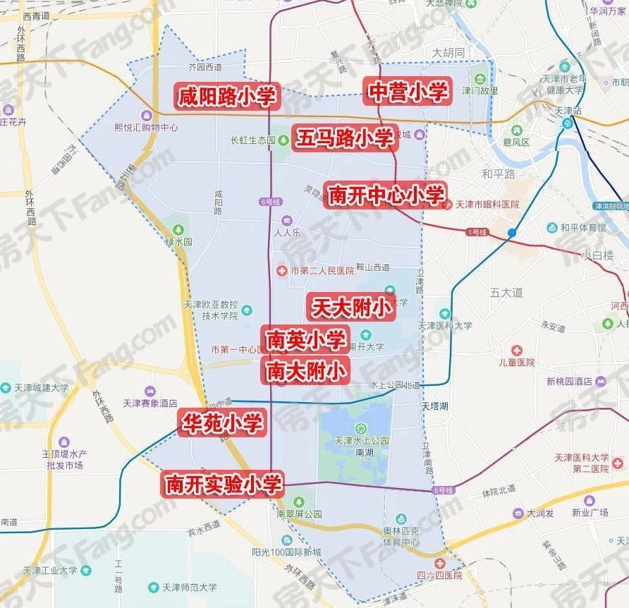 2018年南开区学区划分