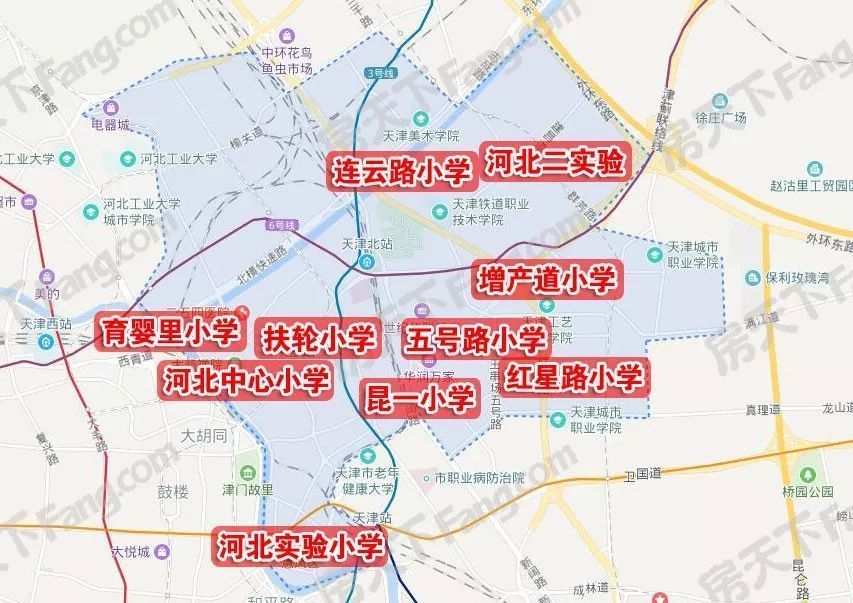 河北区学校地图