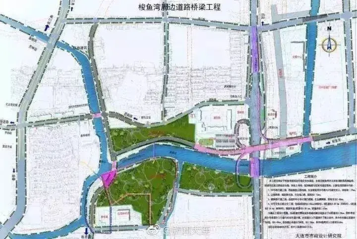 大连梭鱼湾立交桥主线通车 海口路路口交通调整