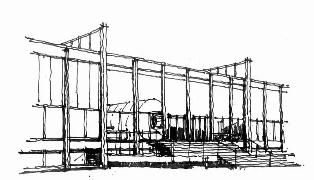 参考《外建史》,他画了74幅建筑手绘