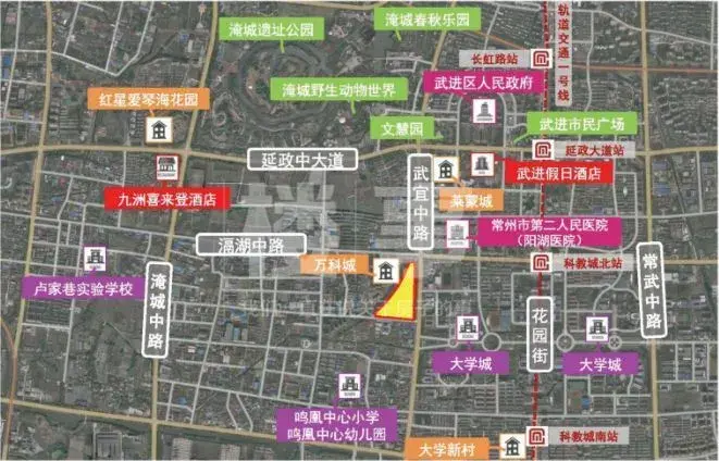 常州科教城西侧地块区位图