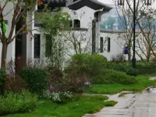 中式别墅,徽派院落,单层精装,看河道景观