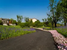 联排别墅可用面积大,一楼带大花园 二三楼带露台,