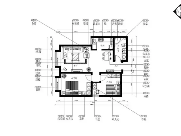 从片面效果图来看,以逆时针方向走,入户门右边为卫生间,卫生间出来