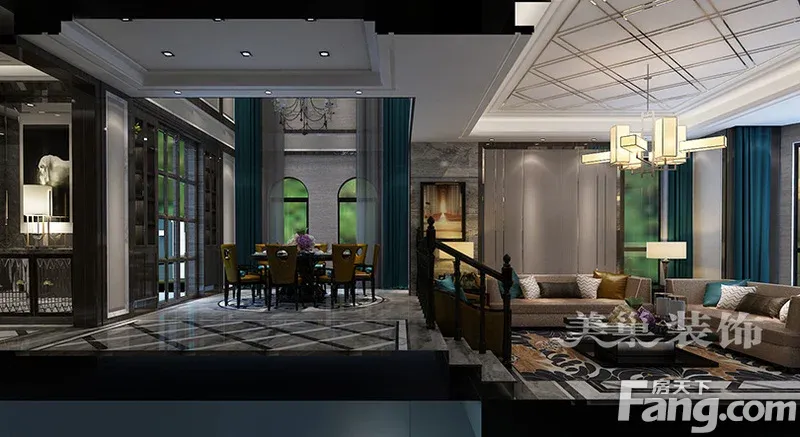 元正康郡170平复式叠层装修-民国风厅堂视觉盛宴