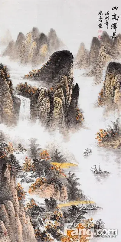 新房字画挂什么画 国画山水景色优美韵味雅致