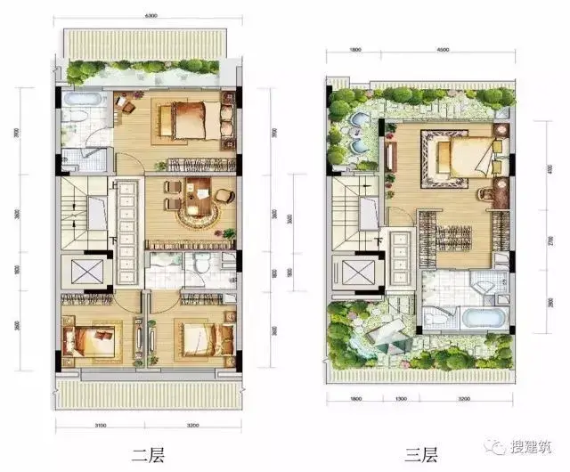 万科的经典户型100㎡叠拼135㎡洋房