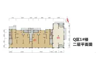 Q区1#楼二层平面图