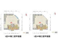 L区4#楼二、三层平面图