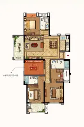 阳光城翡丽公园4室2厅1厨3卫建面143.12㎡