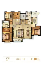 天山龍玺4室2厅2厨2卫建面168.0㎡