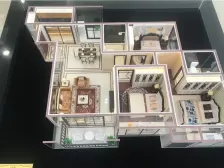 龙湖物业精装两房+看小区中庭+近轻轨看房方便