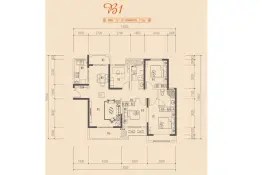 新惠商业中心3室2厅1厨1卫建面130.0㎡
