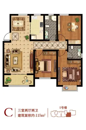 仕嘉华府户型图