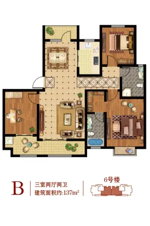 仕嘉华府户型图