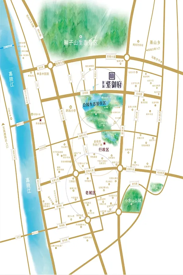 优筑·紫御府交通图