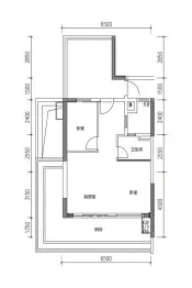 保利金町湾2室1厅1厨1卫建面95.0㎡