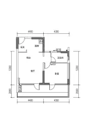 保利金町湾1室1厅1厨1卫建面85.0㎡