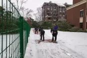 小区雪景图