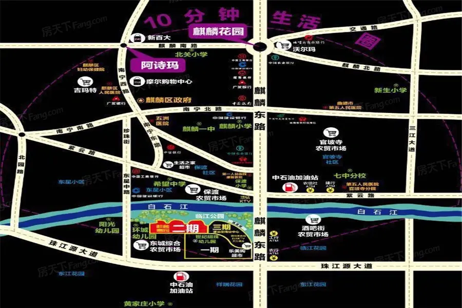 麒麟嘉园2期交通图