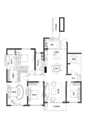 翡丽中央4室2厅1厨2卫建面215.0㎡