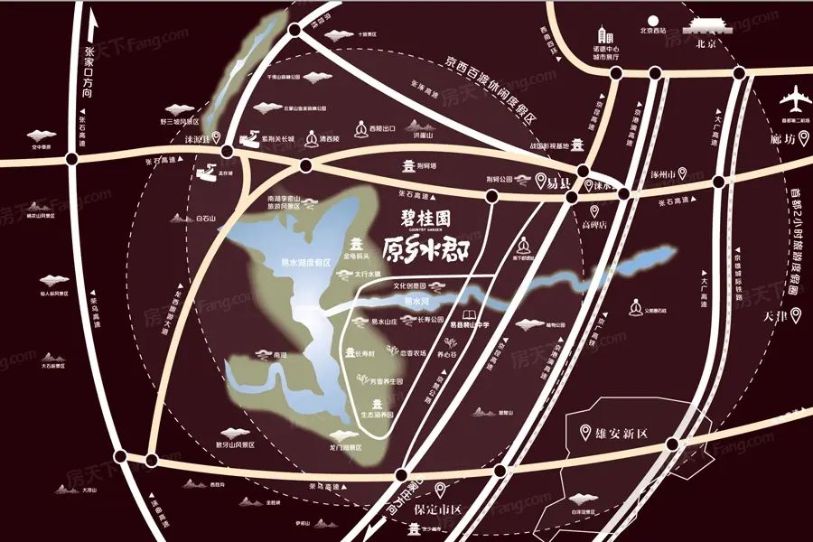 碧桂园原乡水郡交通图