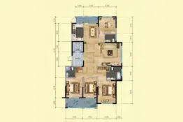 华都·幸福里4室2厅1厨2卫建面208.0㎡