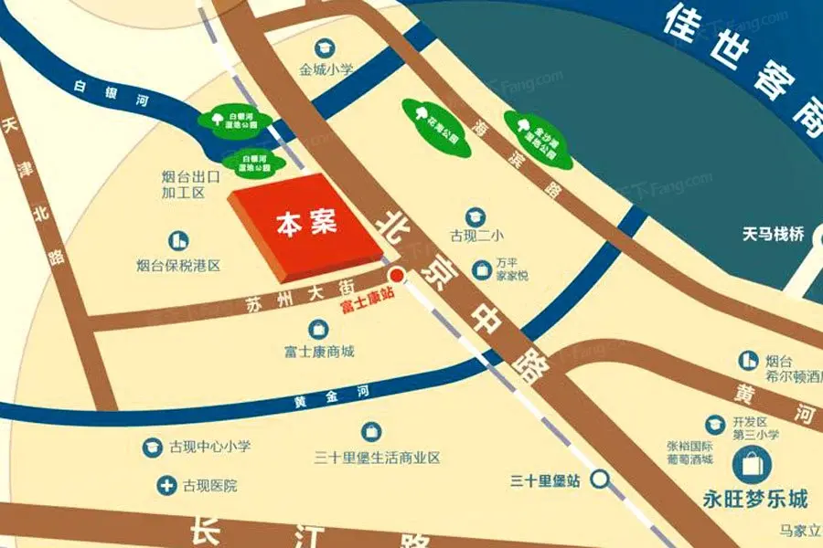 佰和锦园交通图
