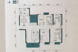 东津世纪城3室2厅1厨2卫建面136.0㎡