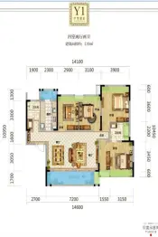 凯旋国际4室2厅1厨2卫建面139.0㎡