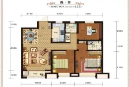 中参雅园3室2厅1厨2卫建面125.0㎡