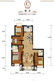 中参雅园4室2厅1厨2卫建面160.0㎡