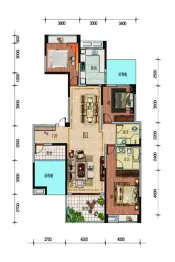 南州国际3室2厅1厨2卫建面162.0㎡