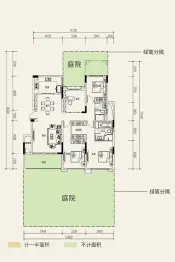奥园誉湖湾4室2厅1厨2卫建面146.0㎡