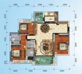郁江湾12#楼F户型 三房两厅两卫 建面约127.14㎡