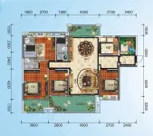 郁江湾10/11/15号楼B户型 四房两厅两卫 建面约156.6-157.08㎡