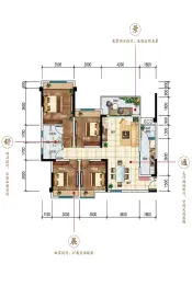澜湖郡4室2厅1厨2卫建面123.2㎡