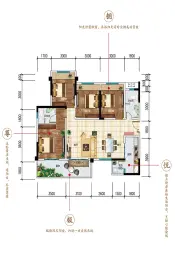 澜湖郡4室2厅1厨2卫建面123.6㎡