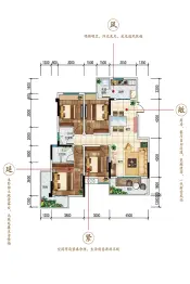 澜湖郡4室2厅1厨2卫建面127.61㎡
