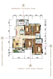 澜湖郡4室2厅1厨2卫建面123.35㎡